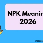 NPK Meaning