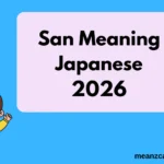 San Meaning Japanese