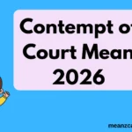 Contempt of Court Mean