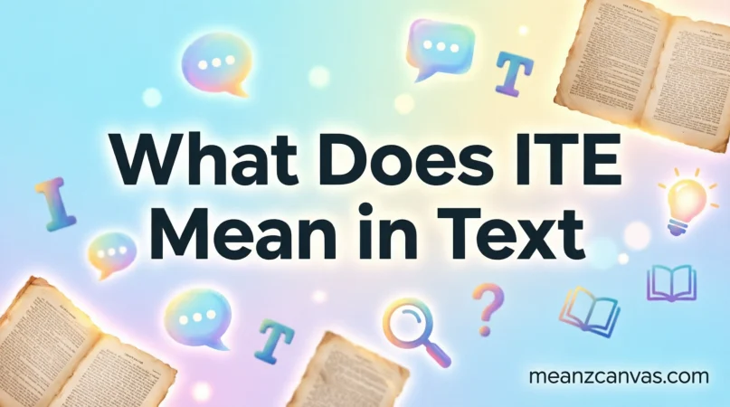 What Does ITE Mean in Text